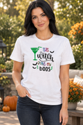 This Witch Runs on Boos – White Halloween Graphic Tee