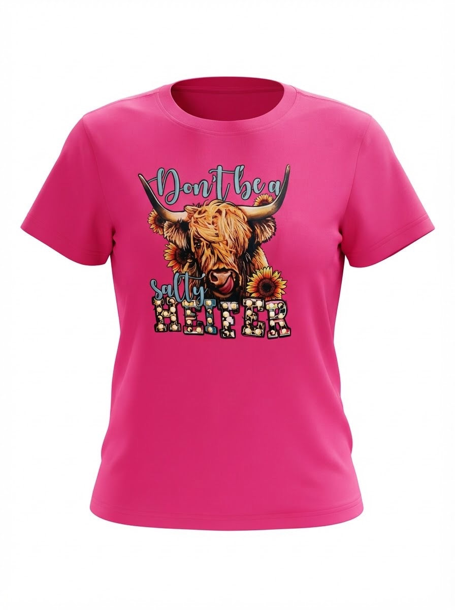 Don't Be a Salty Heifer Graphic T-shirt size Small