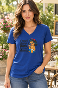 I'm Not Always a Bitch, Sometimes I'm Asleep – Blue V-Neck Graphic Tee