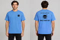 Can’t Talk Right Now Skull Graphic Tee – Blue